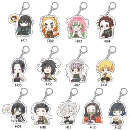 (mua 1 tặng 1) Móc Khóa Mica Trong Acrylic Kimetsu no Yaiba ver NGỒI Nhân Vật Anime quà tặng xinh xắn dễ thương 3
