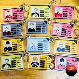 (mua 1 tặng 1) Móc khóa anime mica HAIKYUU! Vua Bóng Chuyền ver THẺ hình in 2 mặt 1