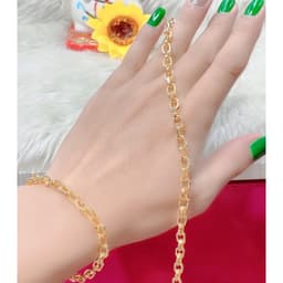 Lắc Tay Nữ Mạ Vàng 18 K mẫu mắt xích với nhau 220422 - Tubi - Bền Màu - Lắc tay nữ đẹp - Bao đổi trả trong 07 ngày 3