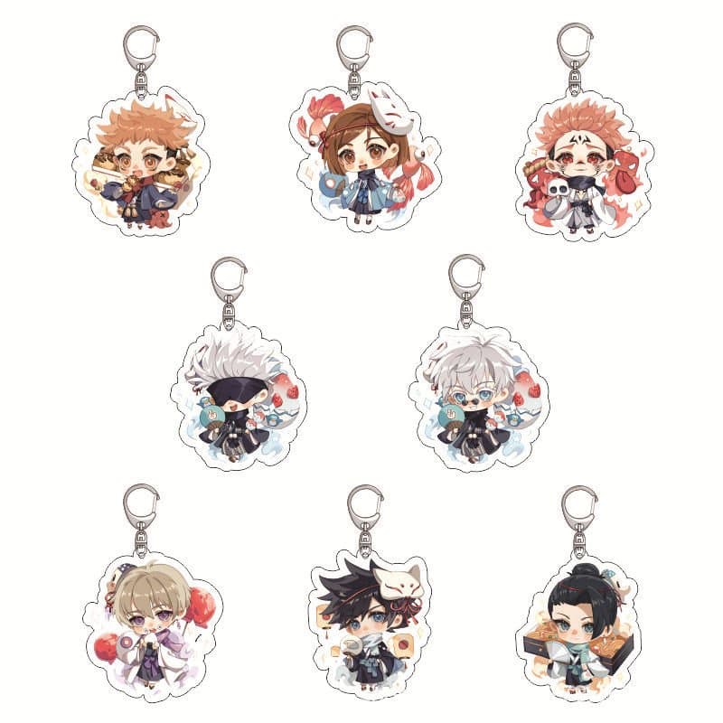 (Mua 1 tặng 1) Móc khóa JUJUTSU KAISEN ver LỄ HỘI - CHÚ THUẬT HỒI CHIẾN anime chibi mica trong acrylic