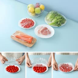 100 chiếc Màng bọc thực phẩm co giãn siêu dai có chun hình túi gấu Có thể tái sử dung - Màn Bọc Gấu 2