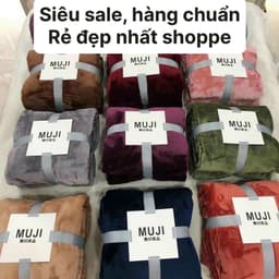 Chăn Muji lông tuyết Nhung hàng loại 1 Siêu Mềm Mịn, chăn văn phòng nhà miu bedding 1