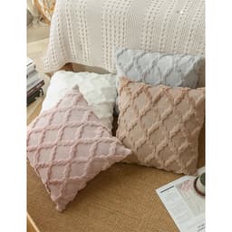 Gối LÔNG tựa lưng sofa văn phòng chất liệu vải nhung lông dập vân nổi phong cách hiện đại 3