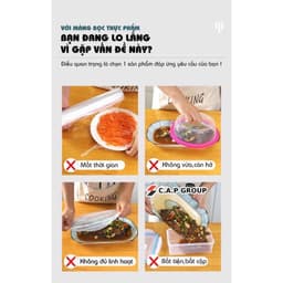 Màng bọc thực phẩm co giãn bo chun có đựng túi gấu set 100 chiếc - Shop Dbavio 3