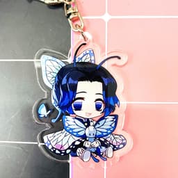 (Mua 1 tặng 1) Móc khóa mica anime Kimetsu no Yaiba Thanh gươm diệt quỷ hình in 2 mặt 5