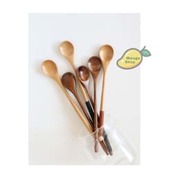Thìa gỗ cán dài cuốn dây 20*3cm loại đẹp ( thìa muỗng mật ong mứt phong cách Nhật Bản ) 2