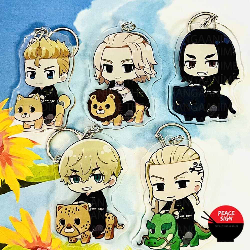 (mua 1 tặng 1) ( mica ) Móc khóa TOKYO REVENGERS ver CƯỠI THÚ Kịch Trường Của Takemichi anime chibi độc đáo