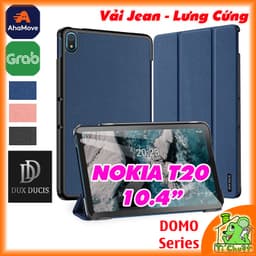 [Chính Hãng DUX DUCIS] Bao Da MTB NOKIA T20 10.4" DOMO Series Lưng Cứng Vải Jean 1