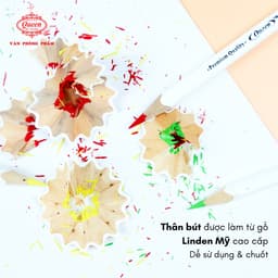 Bút chì màu Queen 12/24 Màu - CPT12/24 (Chì màu gốc dầu, tô chồng lớp tốt) 6