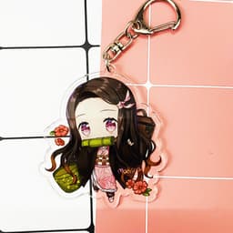 (mua 1 tặng 1) ( Mica trong acrylic ) Móc khóa Kimetsu no Yaiba Thanh gươm diệt quỷ Nezuko anime chibi 4