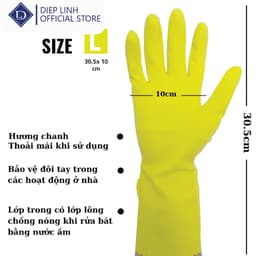 Găng tay đa dụng hương chanh Scotch brite size L, găng tay cao su thiên nhiên, an toàn cho da 4