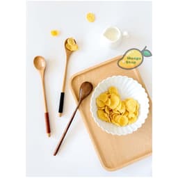 Thìa gỗ cán dài cuốn dây 20*3cm loại đẹp ( thìa muỗng mật ong mứt phong cách Nhật Bản ) 8