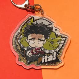 (Mua 1 tặng 1) (V3) Móc khóa Kimetsu no Yaiba Thanh gươm diệt quỷ ver Pita! in hình anime chibi 6