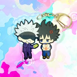 (mua 1 tặng 1) ( Mica trong acrylic ) Móc khóa JUJUTSU KAISEN Chú Thuật Hồi Chiến ver VIỀN ĐEN anime chibi xinh xắn 7
