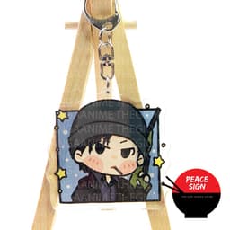 Mua 1 tặng 1 ( VUÔNG CUTE ) Móc khóa DETECTIVE CONAN Thám Tứ Lừng Danh in hình anime chibi Mica trong acrylic 3