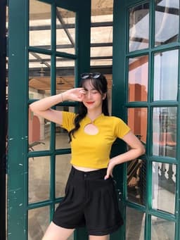 Quần Short Nữ Gập Gấu 9