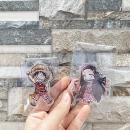 (mua 1 tặng 1) ( Mica ) Móc khóa Tokyo Ghoul Ngạ Quỷ Vùng Tokyo Kaneki Ken quà tặng dễ thương in hình anime chibi 6