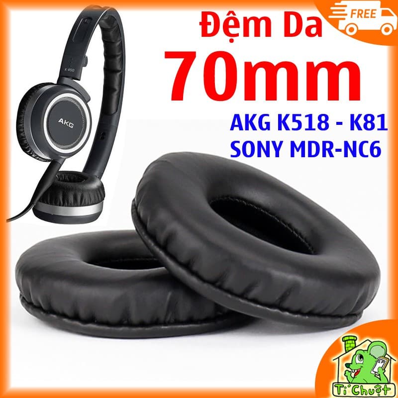 [1 Cặp] Đệm Da Mút Bọc Tai Nghe Tròn 70mm 7cm Headphones Chụp Tai 7 cm 70 mm Dày 2cm