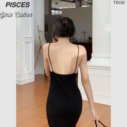 [Xả kho nghỉ bán] Đầm maxi đen hai dây hở lưng - Đầm dự tiệc sexy cut out hở lưng - Váy nữ lụa xịn 5