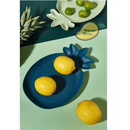 Đĩa quả dứa pastel xinh xắn có giá kê điện thoại ( Đĩa dứa decor chụp ảnh đồ ăn ) 3