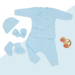Set quần áo cài chéo 5 món vải modal làm từ sợi cây sồi siêu mềm và thoáng khí  Comfybaby size sơ sinh Newborn 3