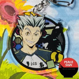 (Mua 1 tặng 1) Móc khóa HAIKYUU!! Vua Bóng Chuyền ver HÌNH TRÒN anime chibi Mica trong acrylic 6