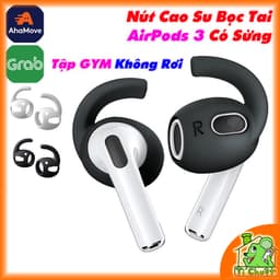 [Có Sừng Móc] 1 Cặp Nút Cao Su Bọc Tai Nghe AP AirPods 3 Chống Rơi Hoàn Hảo Khi Tập GYM Thể Thao 1