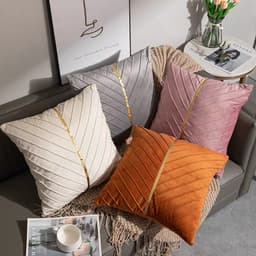 Gối tựa lưng sofa cao cấp GÂN RUY BĂNG chất liệu nhung lụa LiMinHo Shop 2