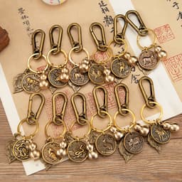 Móc Khóa 12 Con Giáp Treo Thắt Lưng Túi Xách Phong Thủy Thu Hút Tài Lộc May Mắn 2