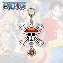 (mua 1 tặng 1) (new) Móc khóa One Piece ver TREO CHIBI mica 2 mảnh anime chibi Đảo hải tặc mẫu mới về 1