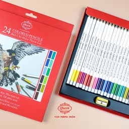 Bút chì màu Queen 12/24 Màu - CPT12/24 (Chì màu gốc dầu, tô chồng lớp tốt) 4