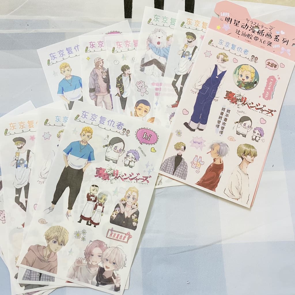 Ảnh dán sticker in hình TOKYO REVENGERS - Kịch Trường Của Takemichi anime chibi trang trí xinh xắn