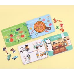 Học liệu bóc dán Montessori 10 trang cho bé, đồ chơi bảng bận rộn quiet book tiếng Anh 8