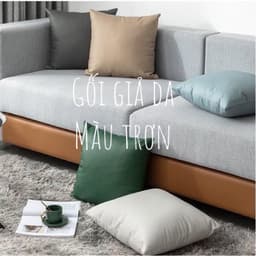 Gối tựa lưng phong cách Châu Âu chất liệu Simili đơn sắc sang trọng giả da Limiho Shop 1