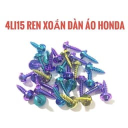 Ốc TITAN Gr5 size 4li15 ren xoắn gắn dàn áo honda cực sáng đẹp 1