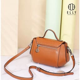 [Tặng hộp 20.10] Túi xách nữ da thật ELLY ET143 túi hand bag cao cấp thời trang sang trọng 5
