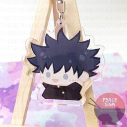 Mua 1 tặng 1 ( Mica trong acrylic ) Móc khóa anime JUJUTSU KAISEN Chú Thuật Hồi Chiến ver TẬP THỂ DỤC chibi anime 6