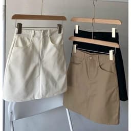 Chân Váy kaki nữ bassic form A lưng cao có quần trong m506 1