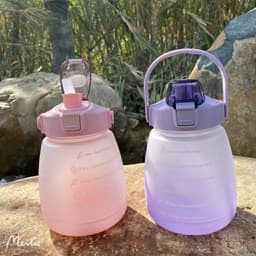 Bình nước thể thao đi du lịch, 1,2,lít [ TẶNG STICKER ] Bình Đựng Nước KUTE - Bình Nước có vòi hút VINBEO 3