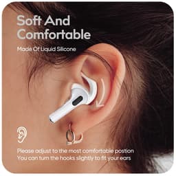 [Có Sừng Móc] 1 Cặp Nút Cao Su Bọc Tai Nghe AP AirPods 3 Chống Rơi Hoàn Hảo Khi Tập GYM Thể Thao 8
