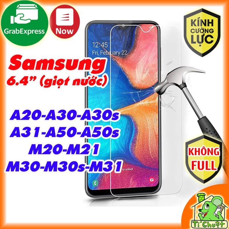 Kính CL Samsung A20 A30 A31 A50 M20 M21 M30 M31 Cường Lực KHÔNG FULL 9H-0.26mm