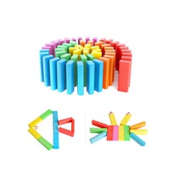 Rút gỗ màu 48 thanh loại lớn - Domino màu cho bé 5