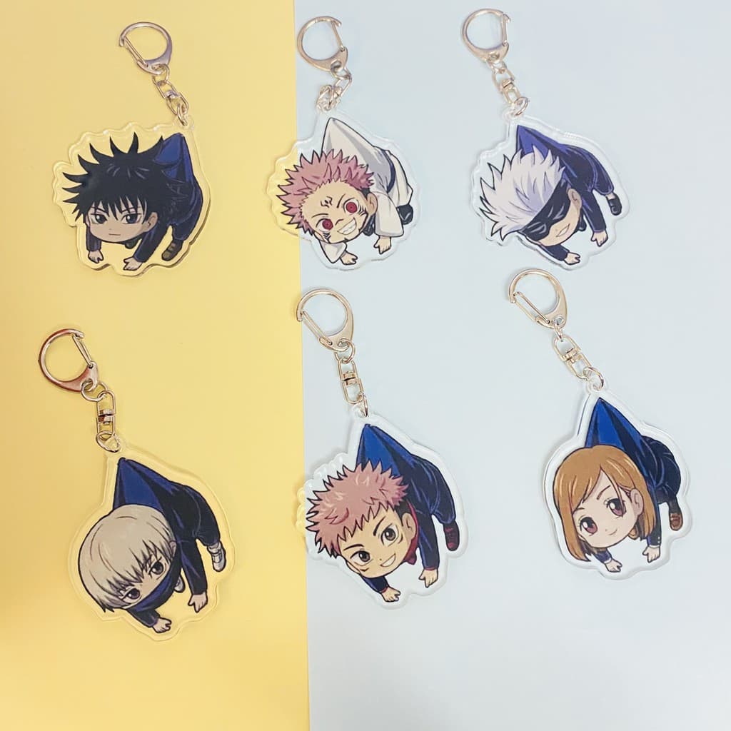 (mua 1 tặng 1) ( Mica trong acrylic ) Móc khóa anime CHÚ THUẬT HỒI CHIẾN JUJUTSU KAISEN ver TREO chibi anime