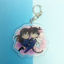 Mua 1 tặng 1 ( Mica trong acrylic) Móc khóa Conan THÁM TỬ LỪNG DANH ver best friend in hình thần tượng chibi 4