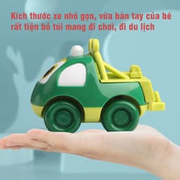Bộ đồ chơi ô tô quán tính mi ni hoạt hình mô tả xe công trình, xe kỹ thuật, xe thang, xe cứu hộ đẹp và dễ thương 3
