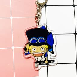 (Mua 1 tặng 1) Móc khóa mica One Piece Đảo Hải Tặc ver TREO NGƯỜI Luffy Ace hình in 2 mặt 8