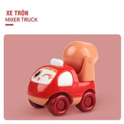 Bộ đồ chơi ô tô quán tính mi ni hoạt hình mô tả xe công trình, xe kỹ thuật, xe thang, xe cứu hộ đẹp và dễ thương 9