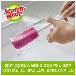 Cây cọ rửa bình, chai lọ Scotch Brite 3M đa năng - Không gây trầy xước, lớp mút cao cấp lấy sạch vết bẩn 4