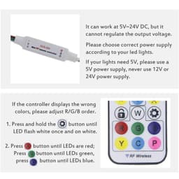 SP103E SP104E BỘ ĐIỀU KHIỂN 14 NÚT 17 NÚT CHO LED FULL MÀU LED ARGB WS2812 WS2811 UCS1903 6