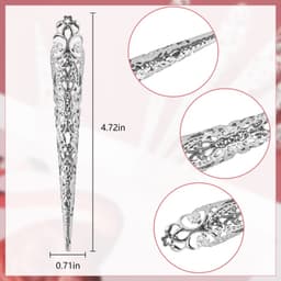 Set 10 Hộ Giáp Móng Tay 11CM Cổ Phong Hoa Văn Hoàng Cung Phong Cách Trung Hoa Sang Trọng Phụ Kiện Nail Cổ Phục 5